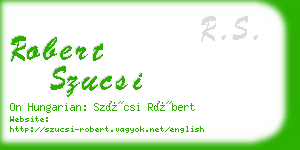 robert szucsi business card